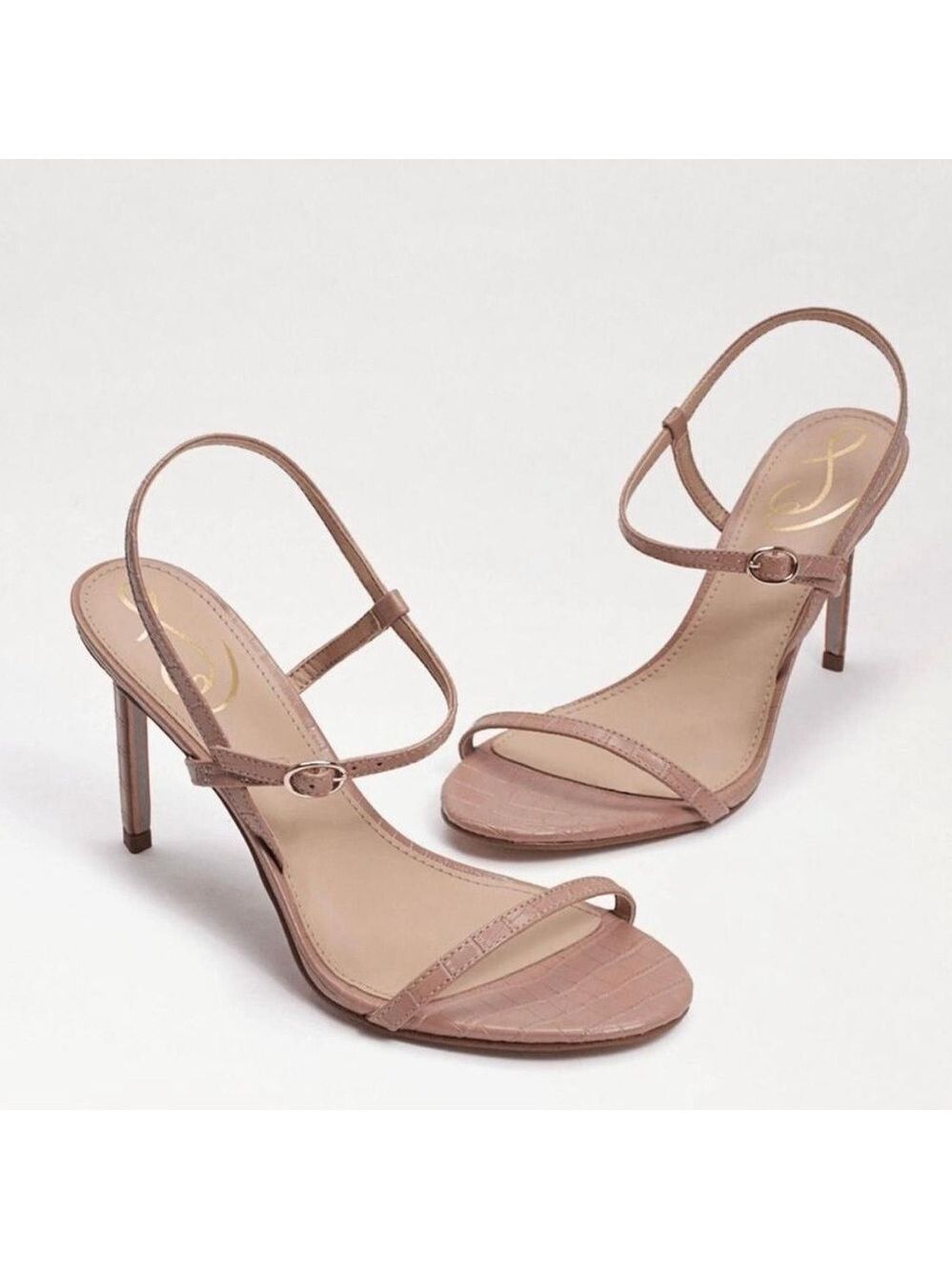 Sam Edelman Doran Heel Sandals in Maple Croco - NWT